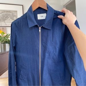 FOLK zippered vibrant blue jacket